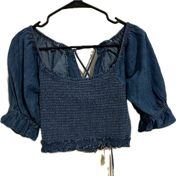 NWT EASEL Jean crop top - Picture 1 of 4